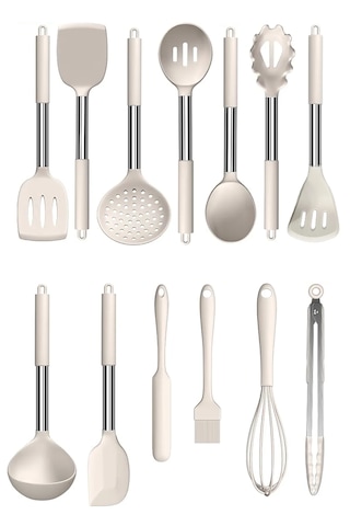 Valletta Mora Paslanmaz Çelik Silikon Uçlu Spatula Mutfak Seti