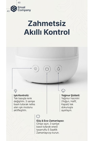 Yağmur Bulutu Nemlendirici Oda Kokusu Difüzörü Bluetooth Hoparlör Led Işıklı Rahatlatıcı Gece Lamba