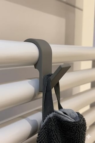Havlu Askılığı, 6'lı Set, Duşakabin Ve Havlupan Petek İçin, Banyo Mutfak Kancalı Gri 4 Renk
