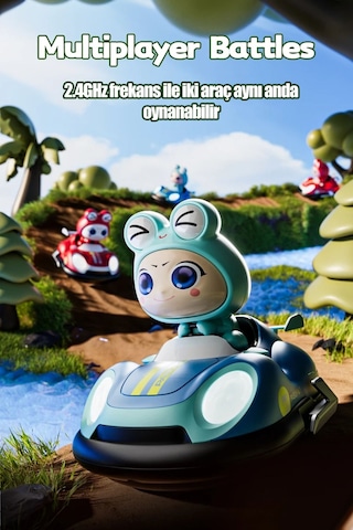 İkili Çarpışan Arabalar Işıklı Sesli Hız Ayarlı Şarjlı Uzaktan Kumandalı Araba Çarpınca Figür Fırlar Karısık