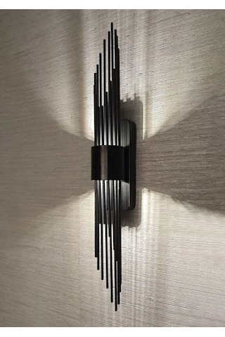 Şanled Merdiven Modeli Metal Çift Yönlü Duvar Aydınlatma Aplik-pilli Beyaz Işık