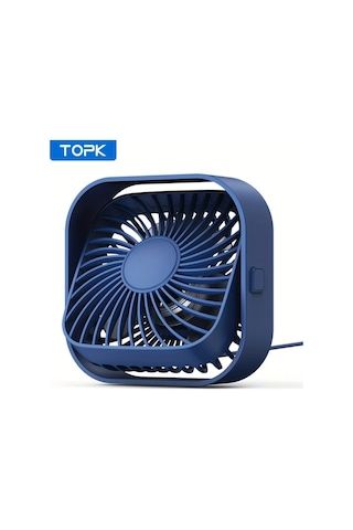 Boatshop1 Topk K51 Koyu Mavi Tasinabilir Mini Usb Masa Fanı Yuksek Kaliteli Fircasiz Motor Sessiz Calisma Yuksek Hava Akisi