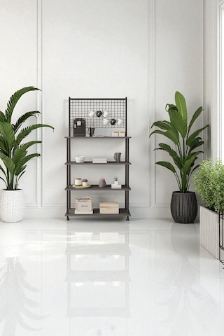 Çevir Kur Antrasit 4 Raflı Kahve Köşesi Dolabı Mutfak Düzenleyici, Stand, 71x167x35 Cm Antrasit