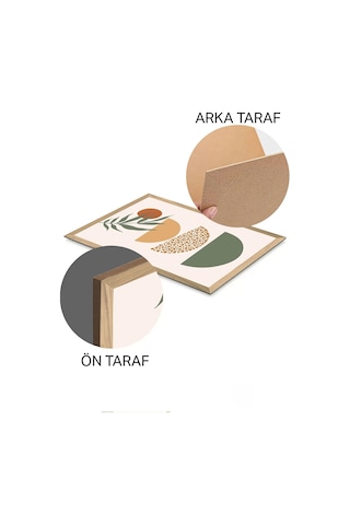 Artavessa 3 Parça Ahşap Çerçeve Görünümlü Mdf Tablo Seti - ERSYCRVSZ3SET25 15 x 20 15 x 20