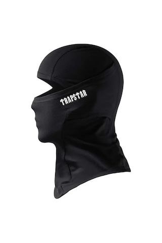 Siyah Kar Maskesi Yazı Baskılı Reflektör Balaclava-balaklava-bere-boyunluk-maske Model 2