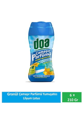 Doa Granül Çamaşır Parfümü & Çamaşır Yumuşatıcı Lilyum & Lotus 6 X 210 Gr 6'lı Set