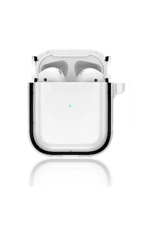 Movenchy Apple Uyumlu Airpods 4 4.nesil Shiny Şeffaf Kılıf Glblseme - 15 - Siyah