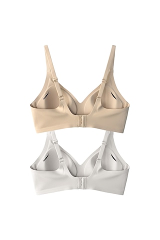 Cottonhill Seamless Bra - Soft Lazer Kesim Balensiz Ayarlanabilir Askılı Dikişsiz Kadın Sütyen 2'li Paket-5 Çok Renkli