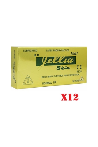 Jellia Skin Normal Tip Prezervatif 12 x 12'li