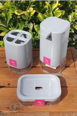 Prima Nova Klar Banyo Seti Gri Gri