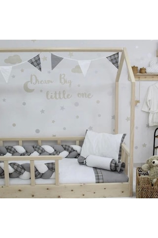 Bibaby Ekose Montessori Uyku Seti 69121 Gri