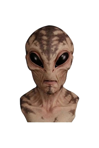 Alien Lateks Maske Cadılar Bayramı Uzaylı Korku Maskesi Başlığı Desenli Uzaylı Diğer