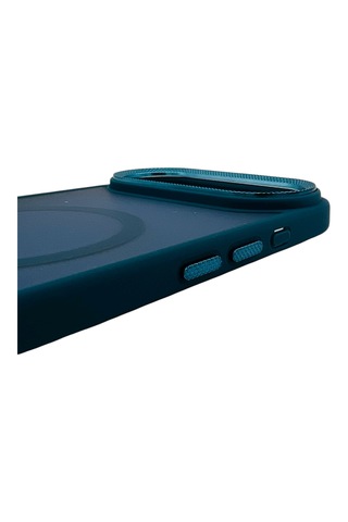 Apple iPhone 17 Air Uyumlu Magsafe Destekli Buzlu Mat Şeffaf Kılıf Mavi