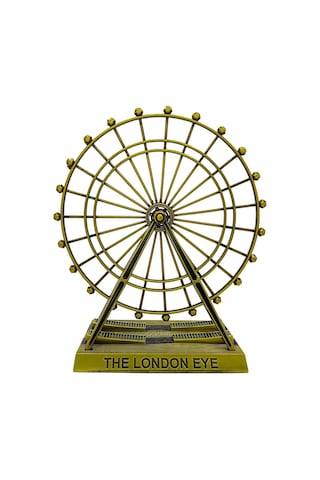 Vintage Metal İngiltere Dönme Dolap Xl 21cm Bronz London Eye Biblo No.1