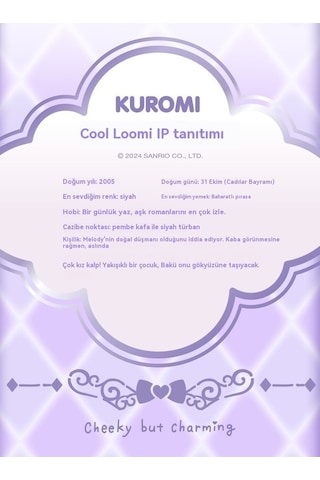 Maoyaya Sanrio Masa Üstü Gece Lambası 320-5 Mor Işık, Dekoratif Aydınlatma 320-5 Mor