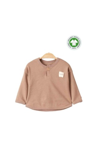 Bebek Organik Eşofman Takım-15483 Kahverengi