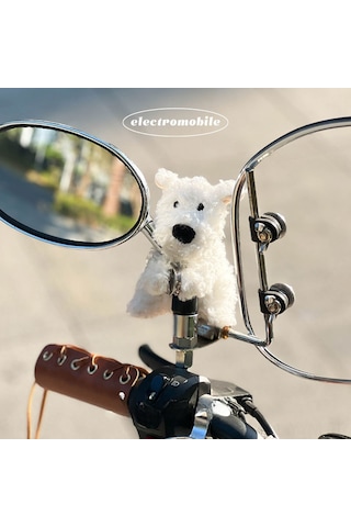 Geeksen Küçük Boy West Highland Terrier Desenli Manyetik Araç Dekorasyonu - Motosiklet, Elektrikli Bisiklet İçin Çekici Ve Kolay Kurulum Aksesuarı