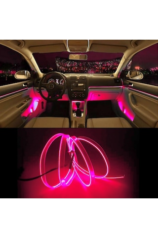 Carub İp Neon Araç İçi Torpido Ledi Esnek 2 Metre 12V Kırmızı BR4327556