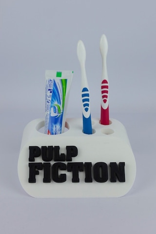 Pulp Fiction - Dekoratif Diş Fırçalık Beyaz