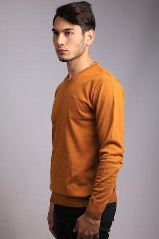 Bearraybon Erkek Triko Kazak Hardal