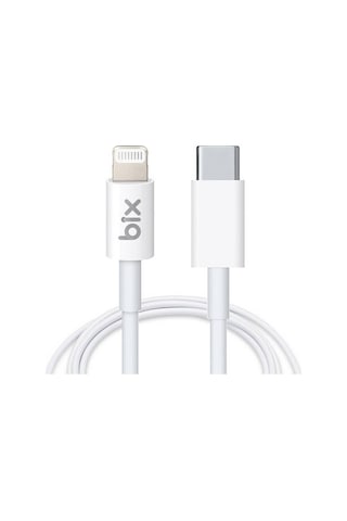 Bix BX-IP02UC Type-C to Lightning iPhone / Apple Uyumlu iPad Data ve Şarj Kablosu Beyaz 1 Metre