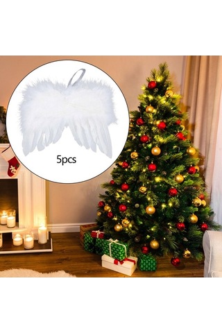 Pazly Yılbaşı Tüyü Suntek Melek Kanadı Günü Doğum Beyaz 5x By