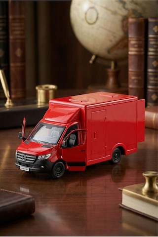 1:48 Ölçek Mercedes-benz Sprinter Metal Kargo Kamyoneti - Çek Bırak Oyuncak Model Araba 14 Cm