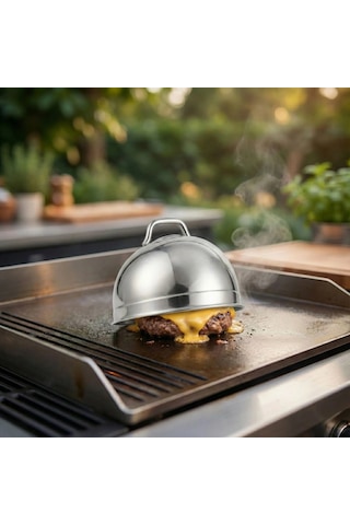 Burger Peynir Eritme Kapağı Ve Hamburger Buhar Aparatı 12cm