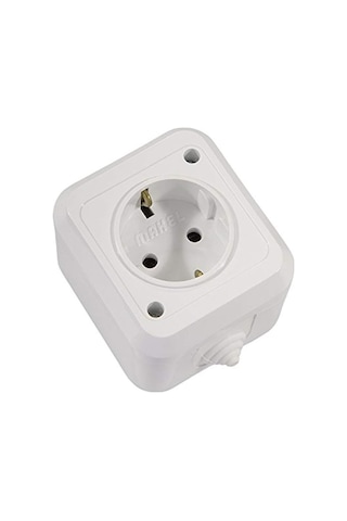 Ip44 Sıva Üstü Topraklı Priz Nemli Ortamlar İçin Suya Dayanıklı