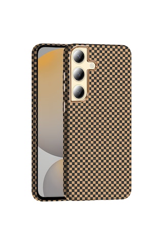 Zore Samsung Galaxy Uyumlu S24 Plus Kılıf M-safe Şarj Özellikli Karbon Fiber Görünümlü Omsy Gros Kapak - Desert Titanyum