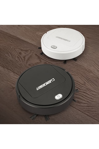 Reedark Gs250 Siyah Akıllı Robot Süpürge: Süpürme, Vuruş Ve Mopping 3'ü Birinde, Otomatik Engellere Kaçınma, 90 Dakika Kullanim Süresi Siyah