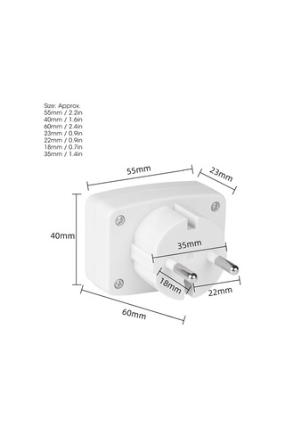 Vkemall Ev İçin Dm55-1-eu Avrupa Tipi Şarjlı Dijital Ac Voltmetre, 110-300v Aralığında, 1.5% Doğruluk, Düşük Tüketim, Cihaz Koruma Fonksiyonu