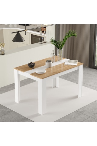 Robin Home Lena Yemek Masası 120x80 Sepet-beyaz