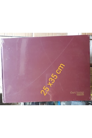 Cari Hesap Ticari Defter 25 X 35 Cm 100 Yp 70 Gr Kağıt Sert Kapak