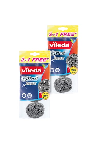 2 Paket 3 Lü Çelik Bulaşık Teli