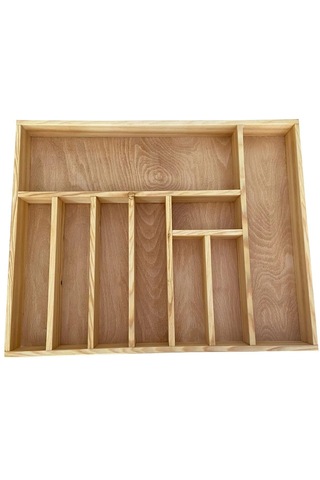 Ayfiwood 50x40 Cm Kaşıklık Doğal Ahşap Çekmece İçi Organizer Çekmece Düzenleyici Mutfak Gereçleri Düzenleyici