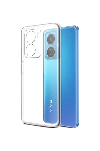 FitCase Vivo Y16 Kılıf Kamera Korumalı Silikon Şeffaf Arka Kapak