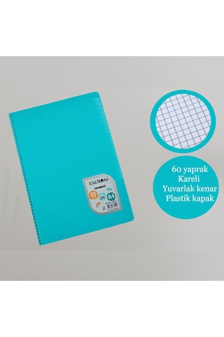 Çınar A4 60 Yaprak Colormaxi Spiralli Defter Plastik Kapak Kareli 1 Adet
