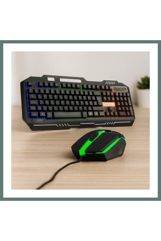 Ventra Usb Kablolu Rgb Gökkuşağı Işıklı Klavye Ve Mouse Seti - 150 Cm Ventra