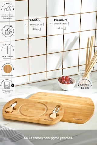 Karaca Lily Bamboo 2'li Pro Kesme Ve Sunum Tahtası