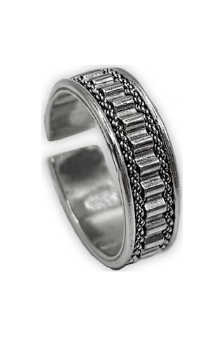 Agakulche Gümüş Ayarlanabilir Erkek Tamtur Yüzük Gümüş