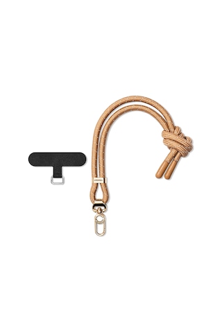 Youngkit Yq002 Yansıtıcı Şerit Desenli Cep Telefonu Bilek Askı İpi Kahverengi