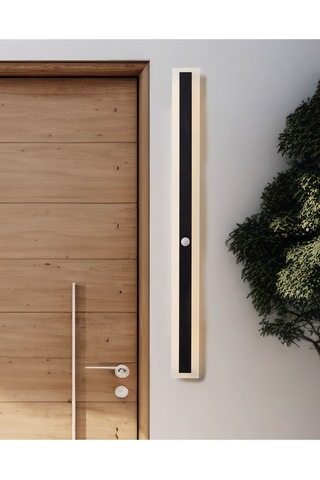 Siyah Led Dış Mekan Duvar Lambası, Hareket Sensörlü, Modern Ve Suya Dayanıklı