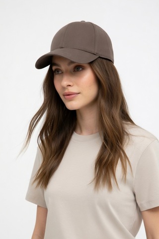 Mollycrush Luxury Unisex Vizon Pamuklu Beyzbol Şapkası Premium Casual Outdoor Model Kahverengi