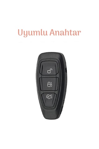 Lüx Ford Focus Fiesta Kuga Mondeo Smax Cmax Ecosport Nano Anahtar Kılıfı Siyah Silver Gümüş Renk