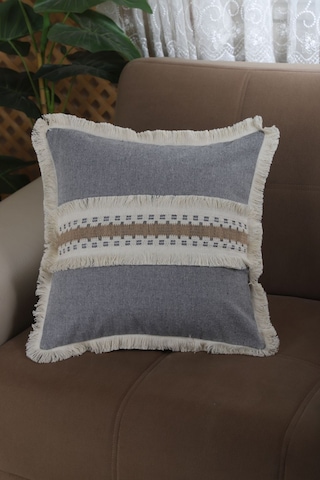 Dnc Home Tekstil Ndchome Gri Antrasit Kalın Dantel Kırlent43 X 43