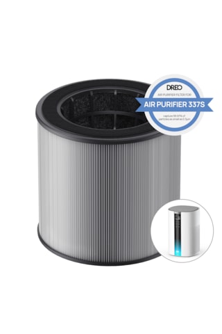 Air Purifier 337s Akıllı Hava Temizleyici Uyumlu 3 Aşamalı Hepa Filtresi Yedek Filtre Açık Gri