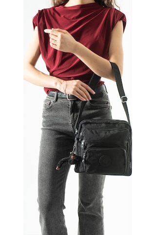 Baginn Kadın Postacı Çanta 28 32 Cm 571 Collection Klinkır Hafif Yağmur Geçirmez Klinkır Kumaş Çok Cepli Siyah