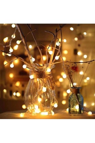 Minik Top Led Işık, 3 Metre, Yılbaşı Ağaç Işığı, Noel Işıklandırması, Ev Süsleme, Kamp Işığı