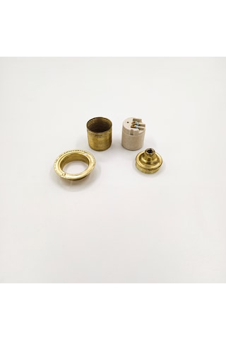 Dekoratif E27 Metal Halkalı Gold Renk Duy